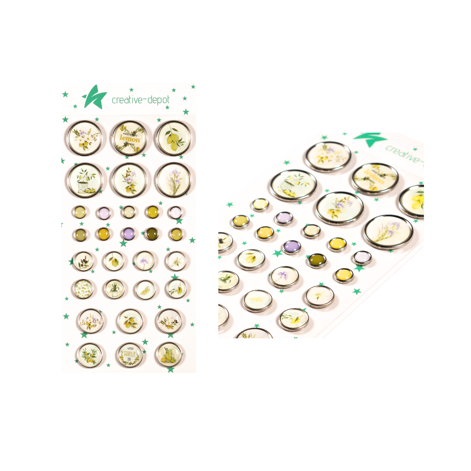 Dekorative Ziernieten - Zitronengarten