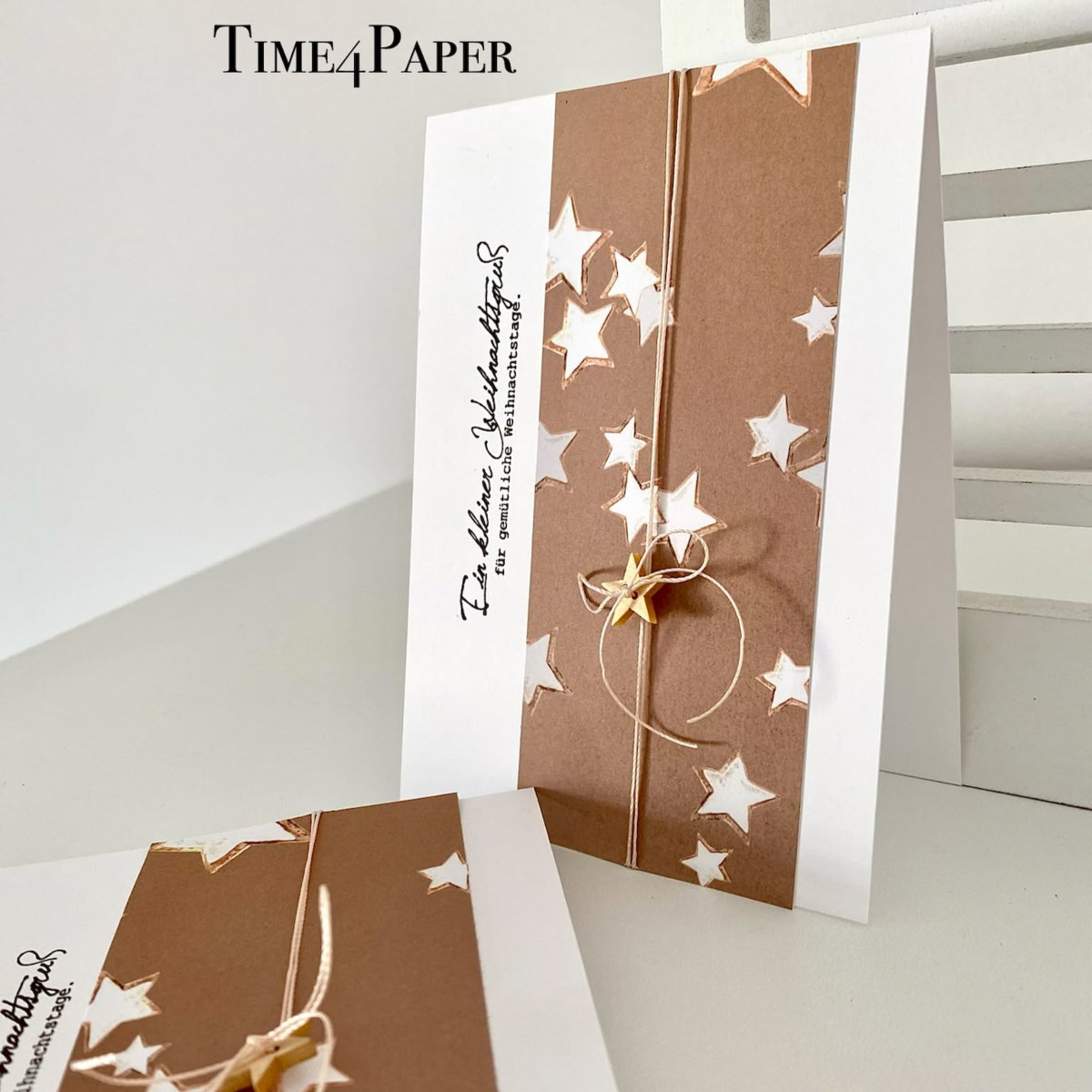 Designpapier - Zimtsterne - Doppelseitig bedruckt