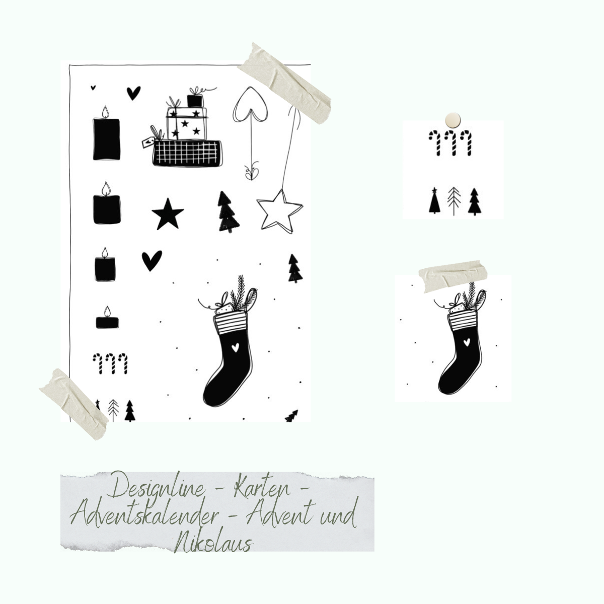 Set de tampons - Designline - Karten - Adventskalender - Advent und Nikolaus Set de tampons - Designline - Karten - Adventskalender - Advent und Nikolaus
