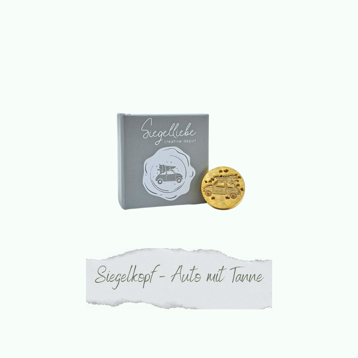 CD-Si-047 Cabeza de foca - Designline - Auto mit Tanne - Siegelliebe