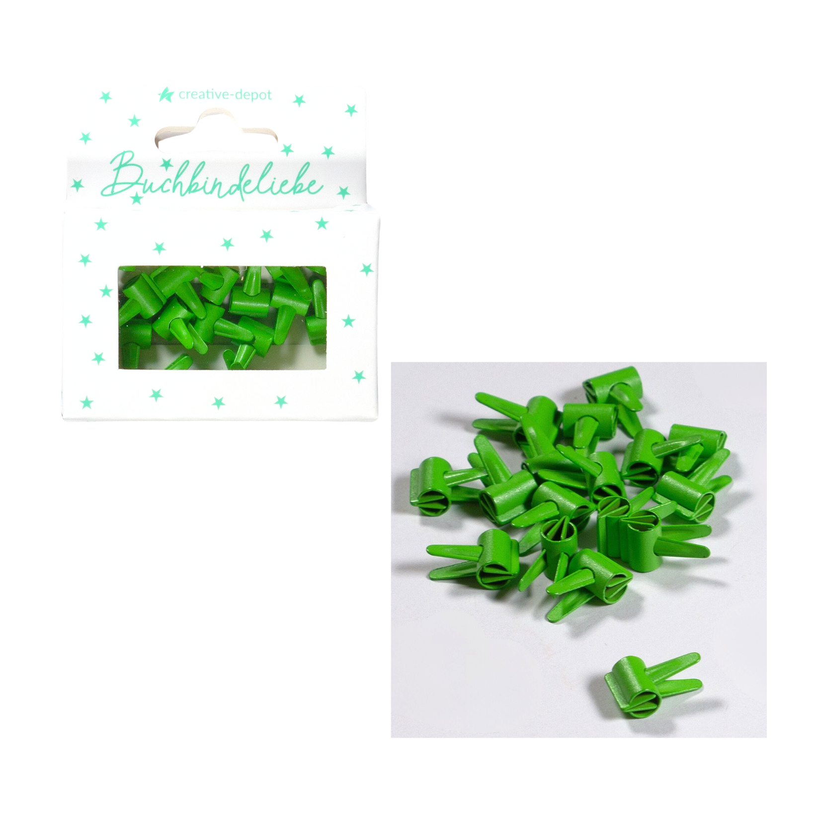 Mini Clip - Apfelgrün - Matt - 20 Stück