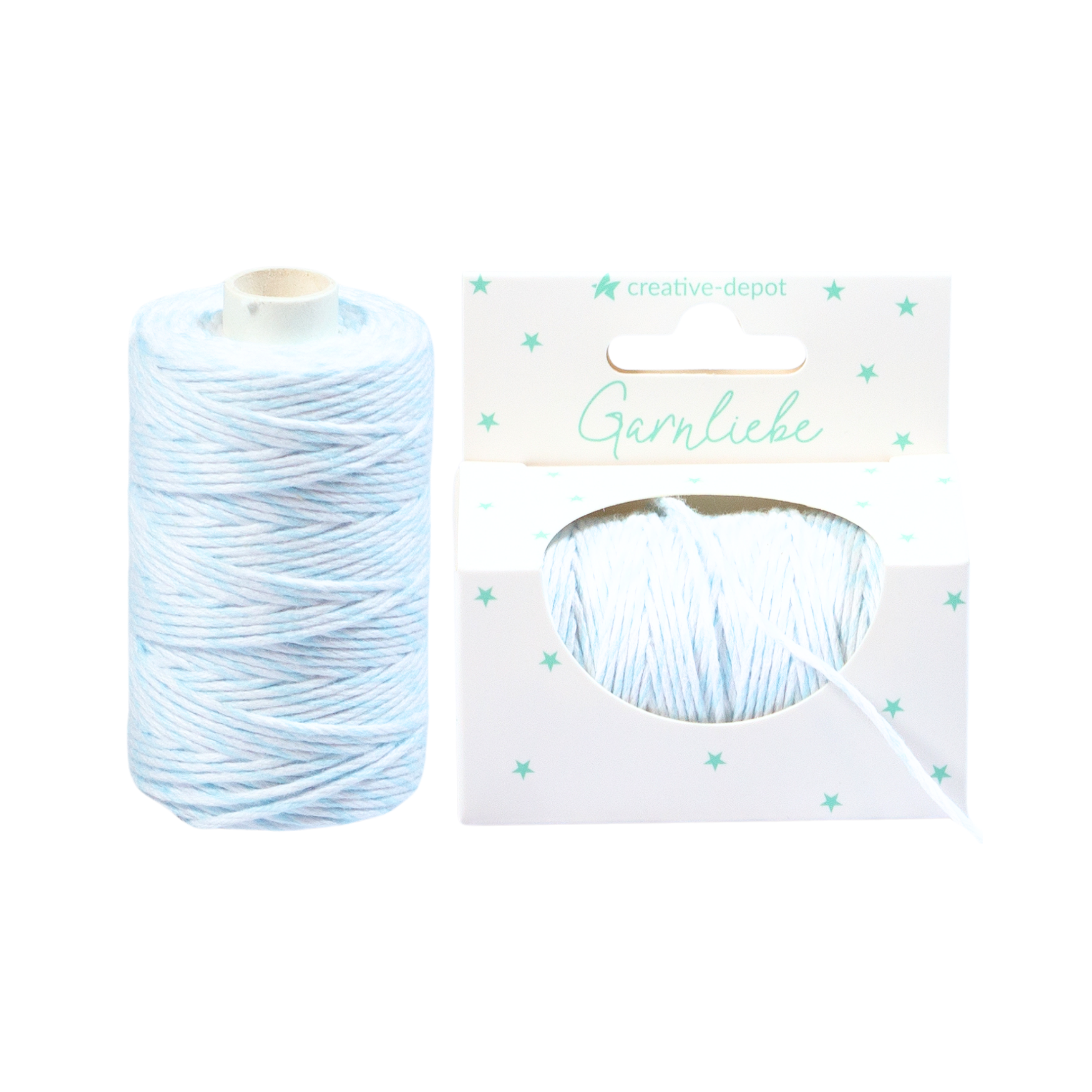 Baker Twine  - Weiß & Baby-Blau - Garnliebe