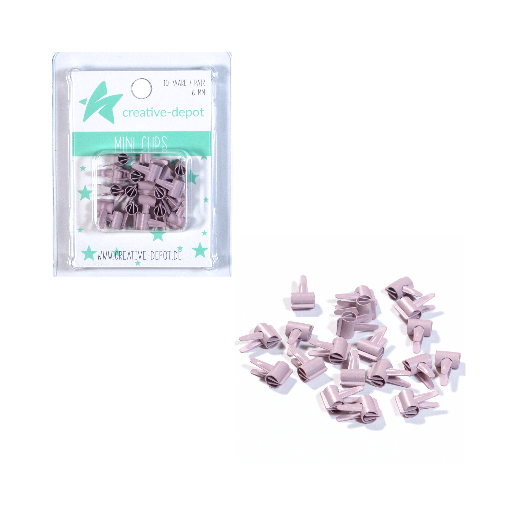 Mini Clip - Heide - Matt - 20 Stück