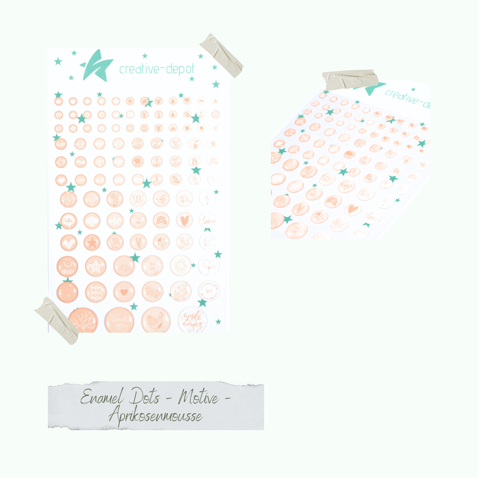 Enamel Dots - Motive - Aprikosenmousse Enamel Dots - Motive - Aprikosenmousse