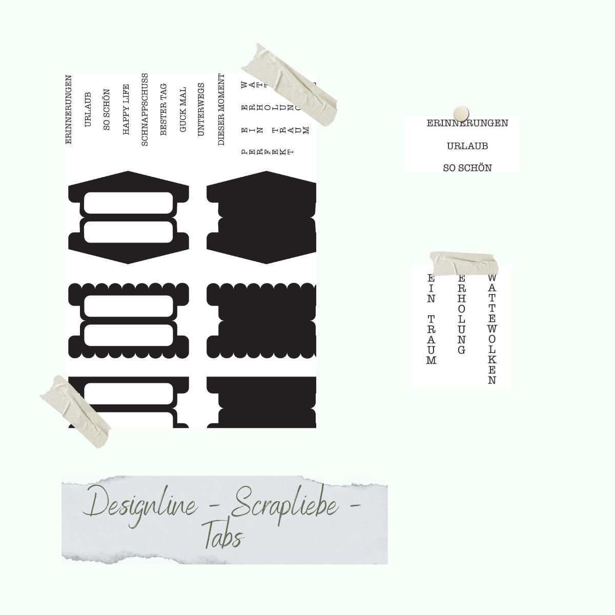 Stempelset - Designline - Scrapliebe - Tabs