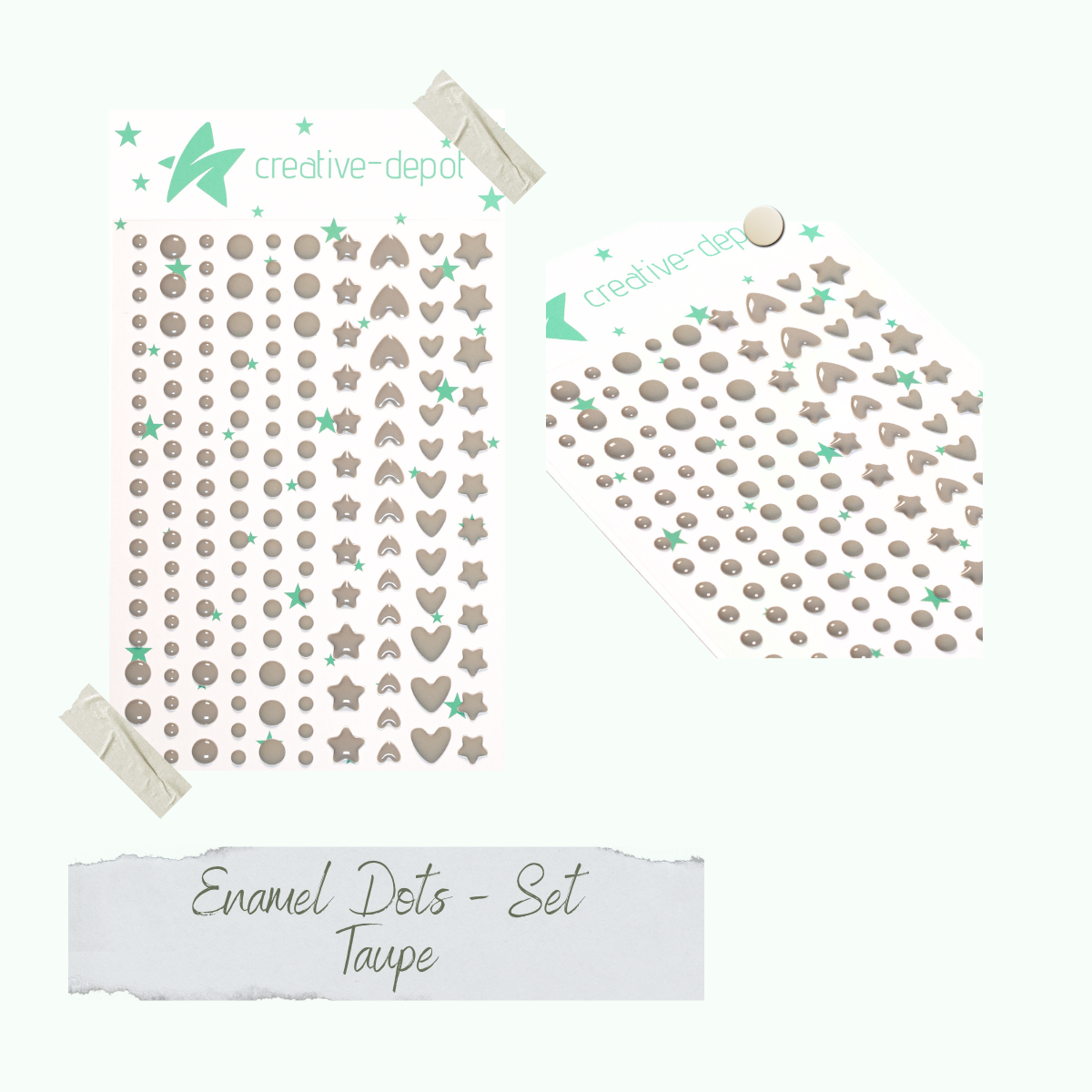Enamel Dots - Taupe Enamel Dots - Taupe