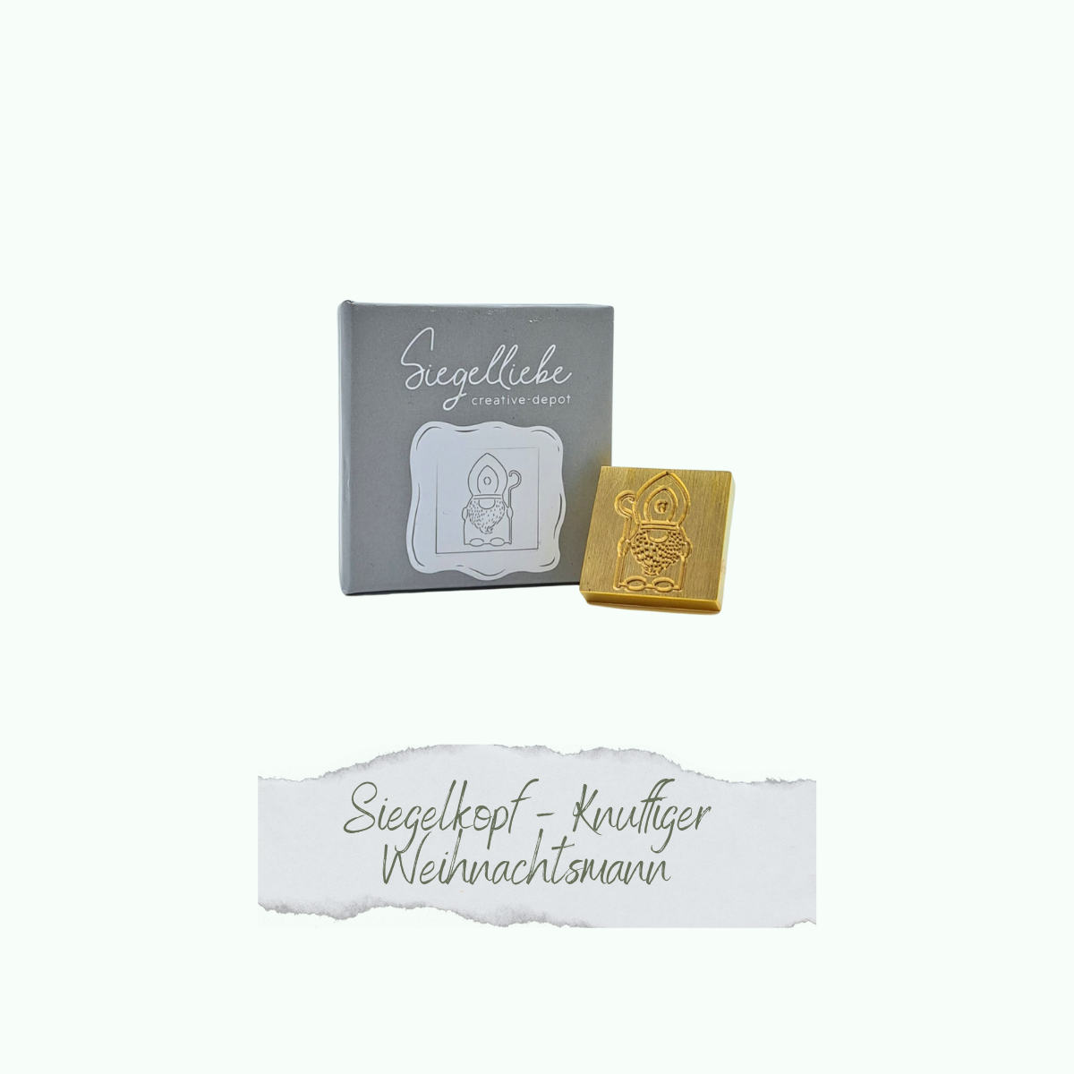 CD-Si-070 Cabeza de foca - Knuffiger Weihnachtsmann - Siegelliebe