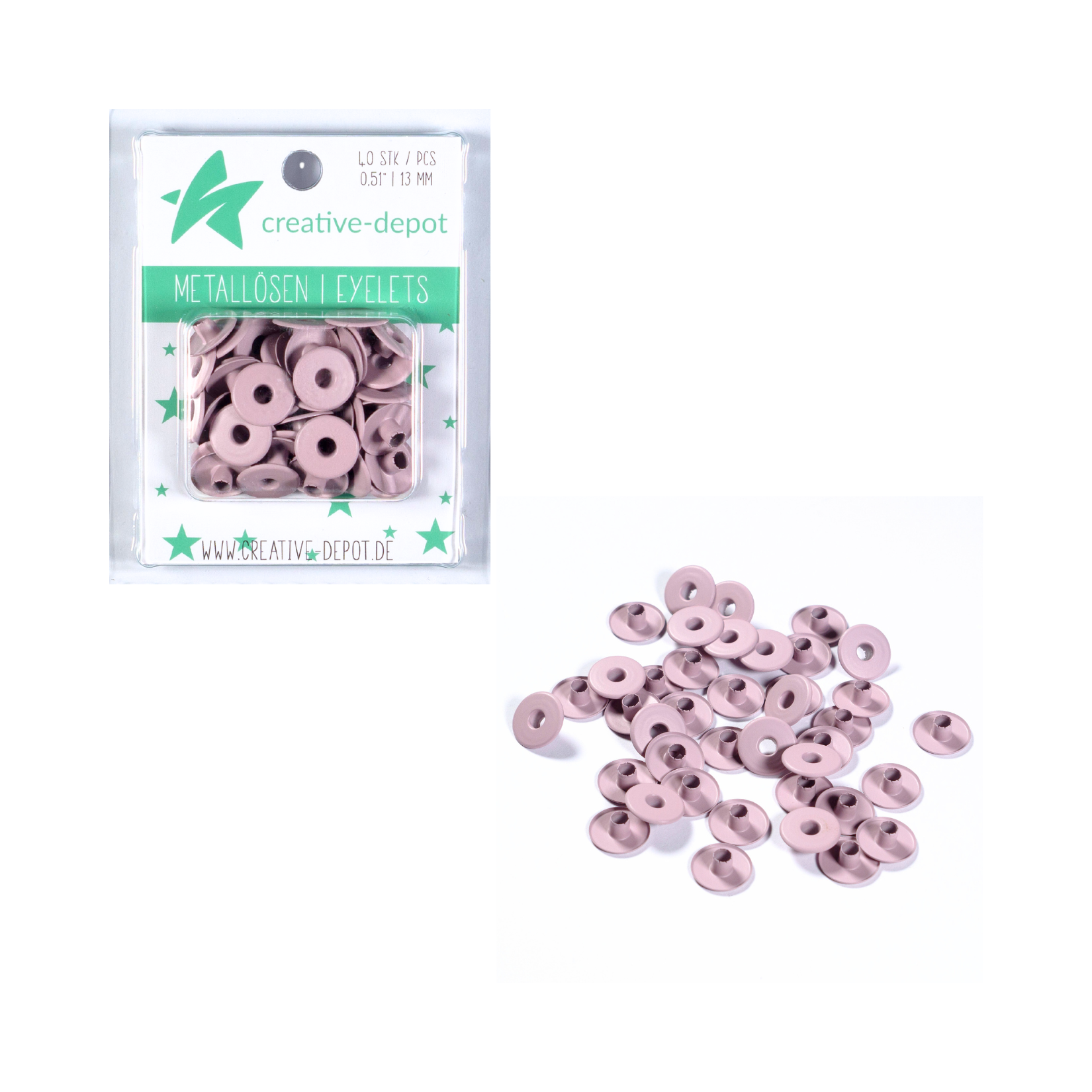 Breite Eyelets - Heide - Matt - 13 mm