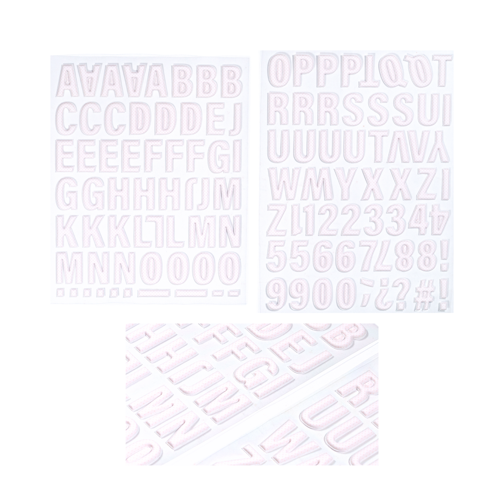 Pfuffy Sticker - ABC - Baby Rosa - Pünktchen