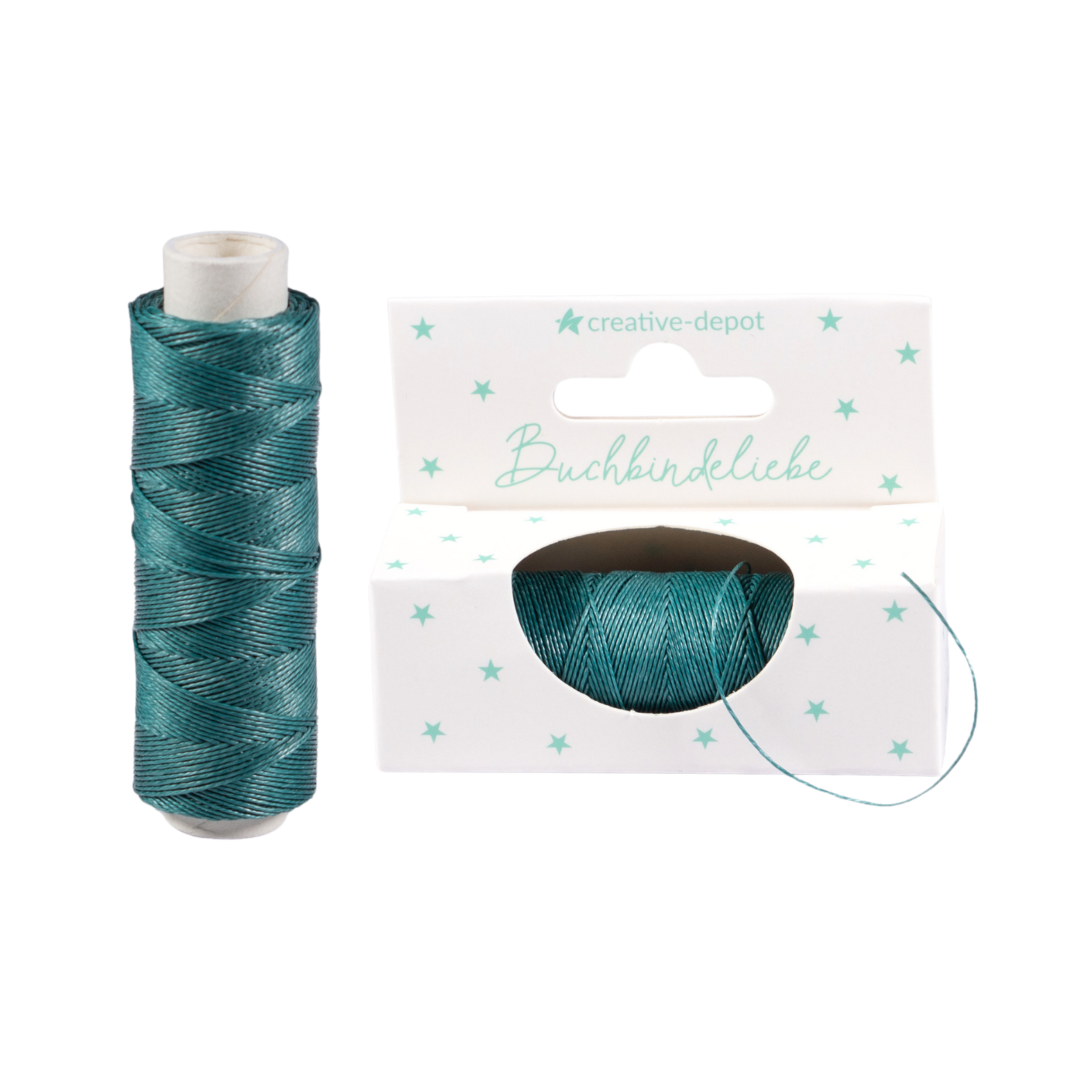 Leinenzwirn gewachst - Salbei - Buchbindeliebe