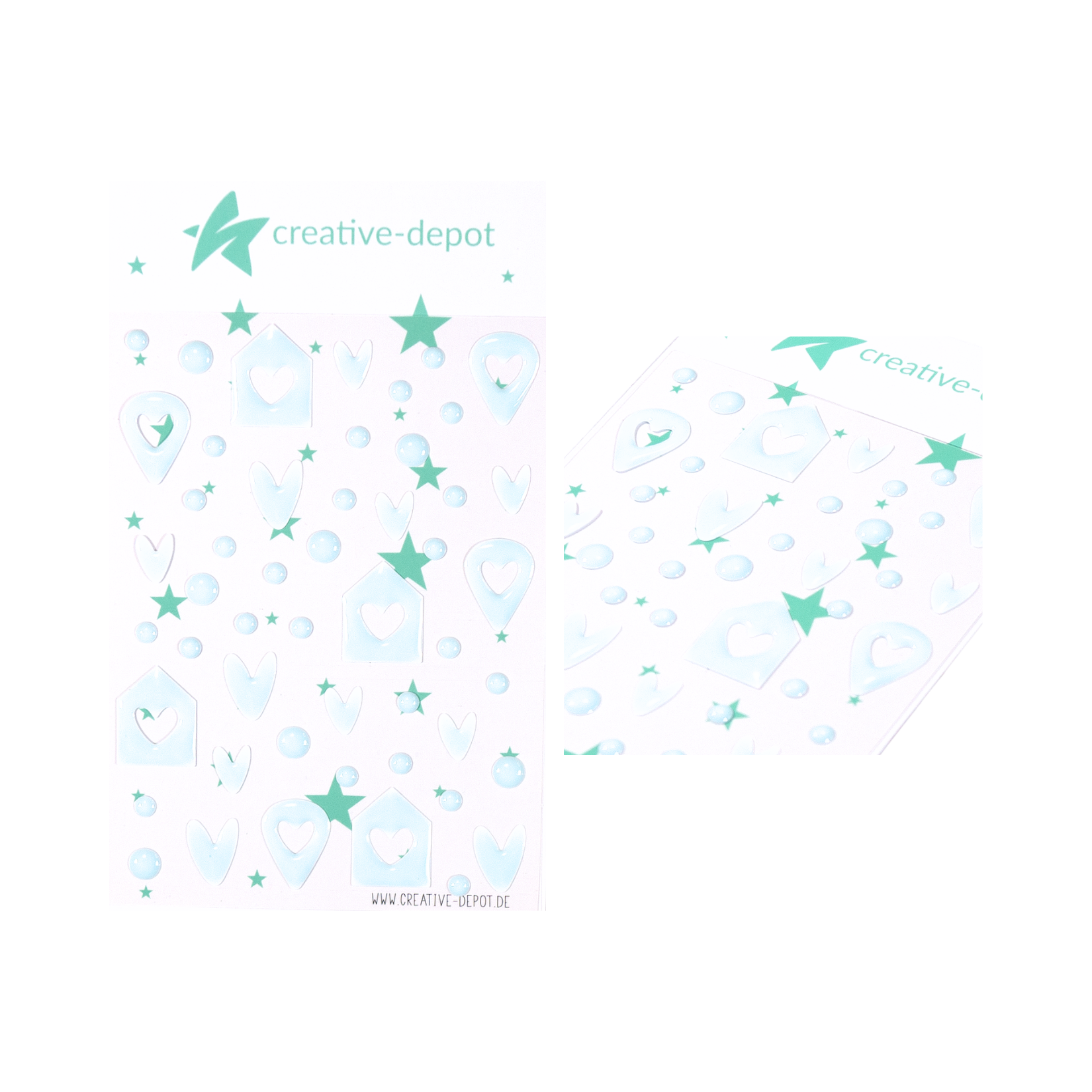 Enamel Dots - Häuschen Mix - Hellblau