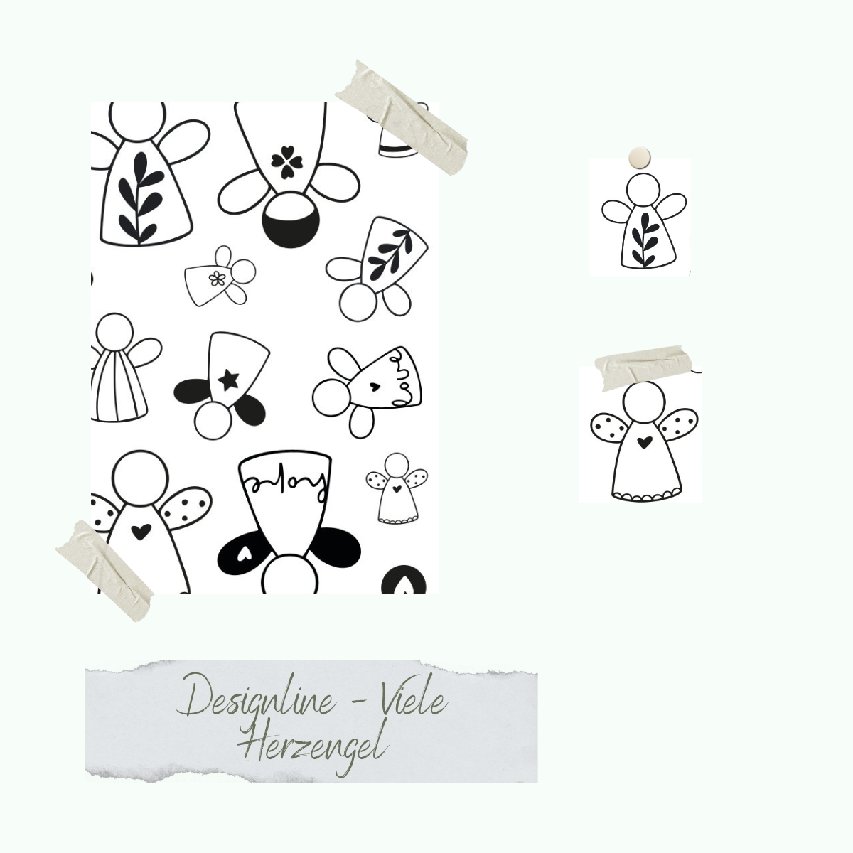 Stamp set - Designline - Viele Herzengel