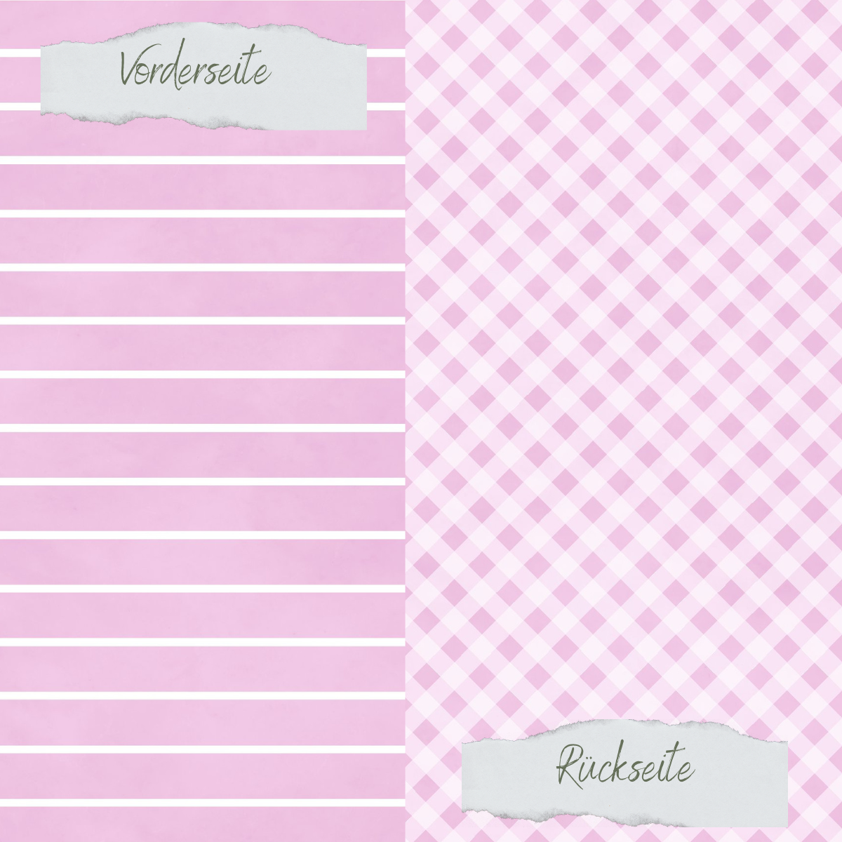 Papel de diseño - Basic - Hortensienliebe - Breite Linien + Karo - Doppelseitig bedruckt Papel de diseño - Basic - Hortensienliebe - Breite Linien + Karo - Doppelseitig bedruckt