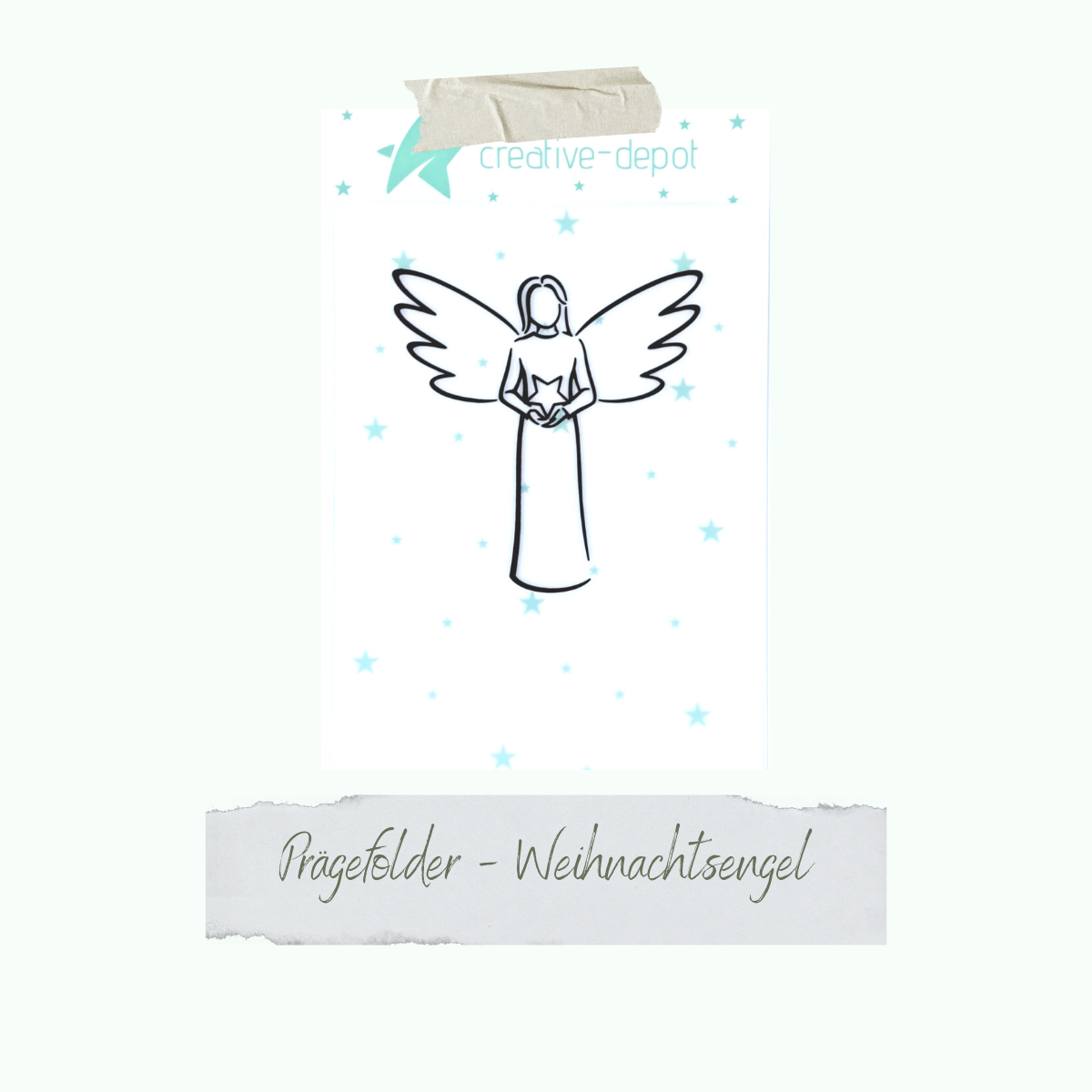 CD-PF-084-2 Carpeta gofrado - Weihnachtsengel - 11 x 15,5 cm