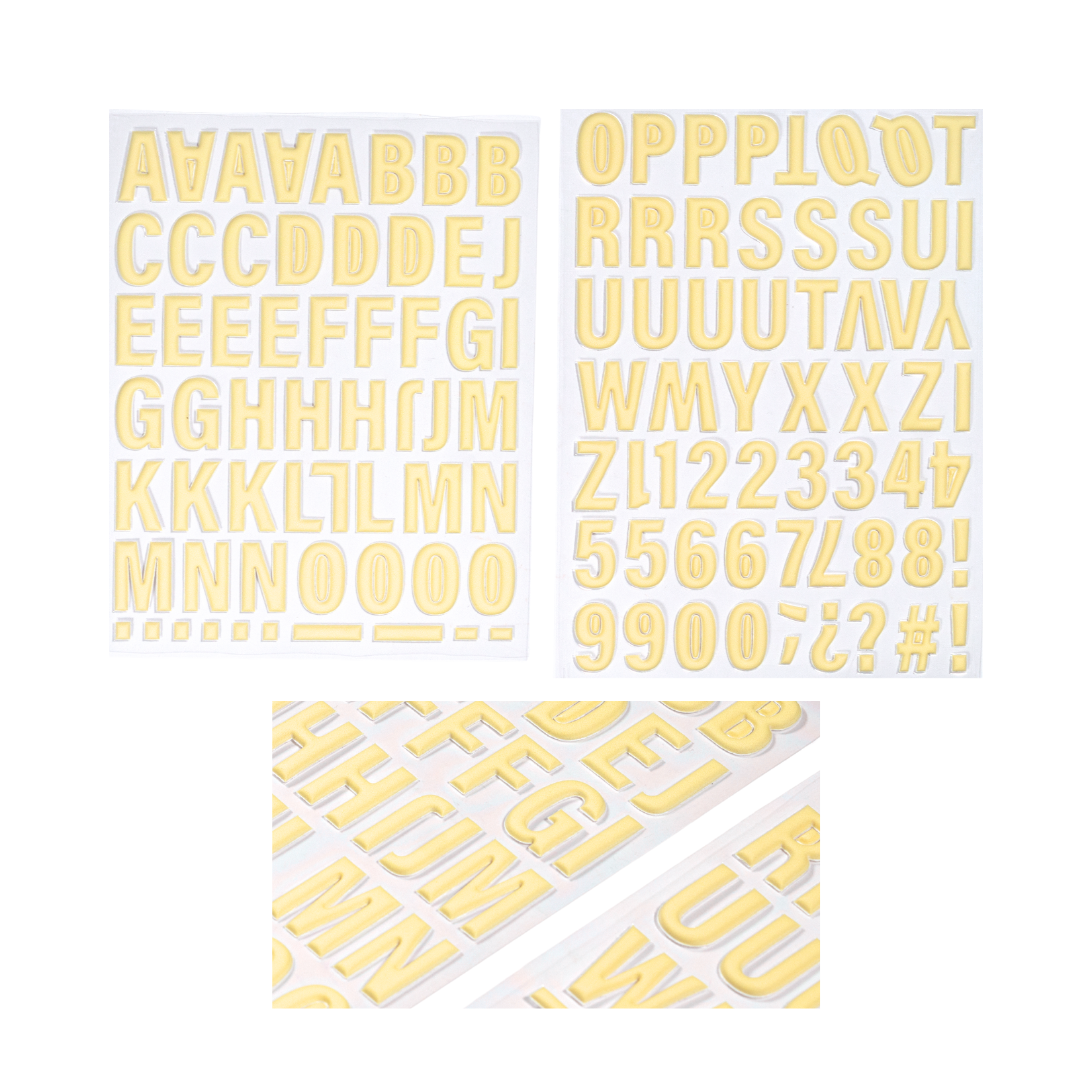 Pfuffy Sticker - ABC - Baby Gelb