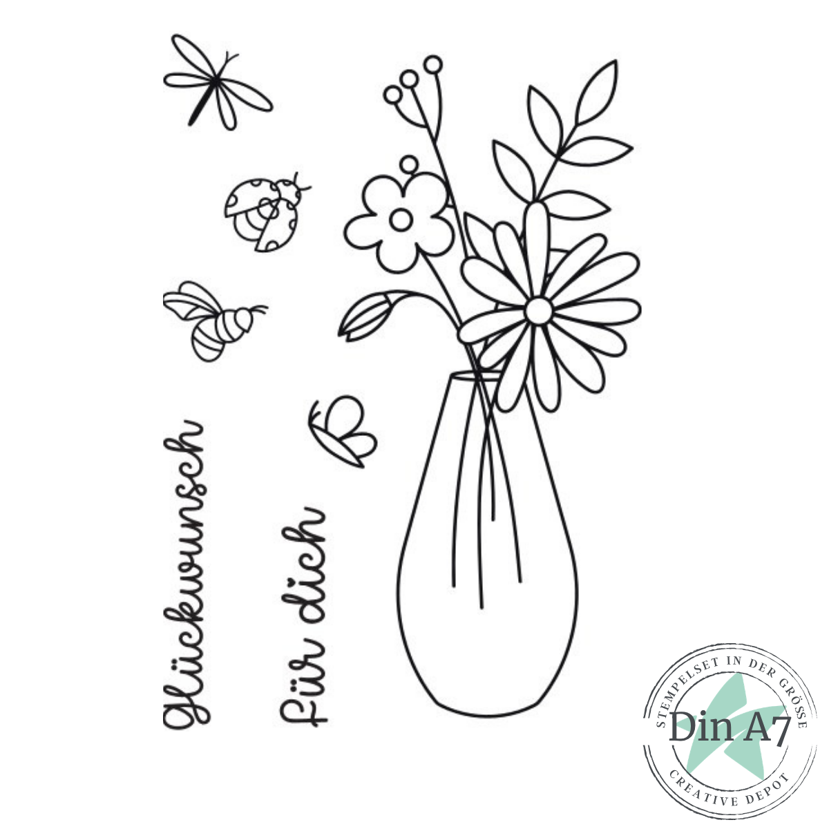Stempelset - Blumen und Gartenfreunde