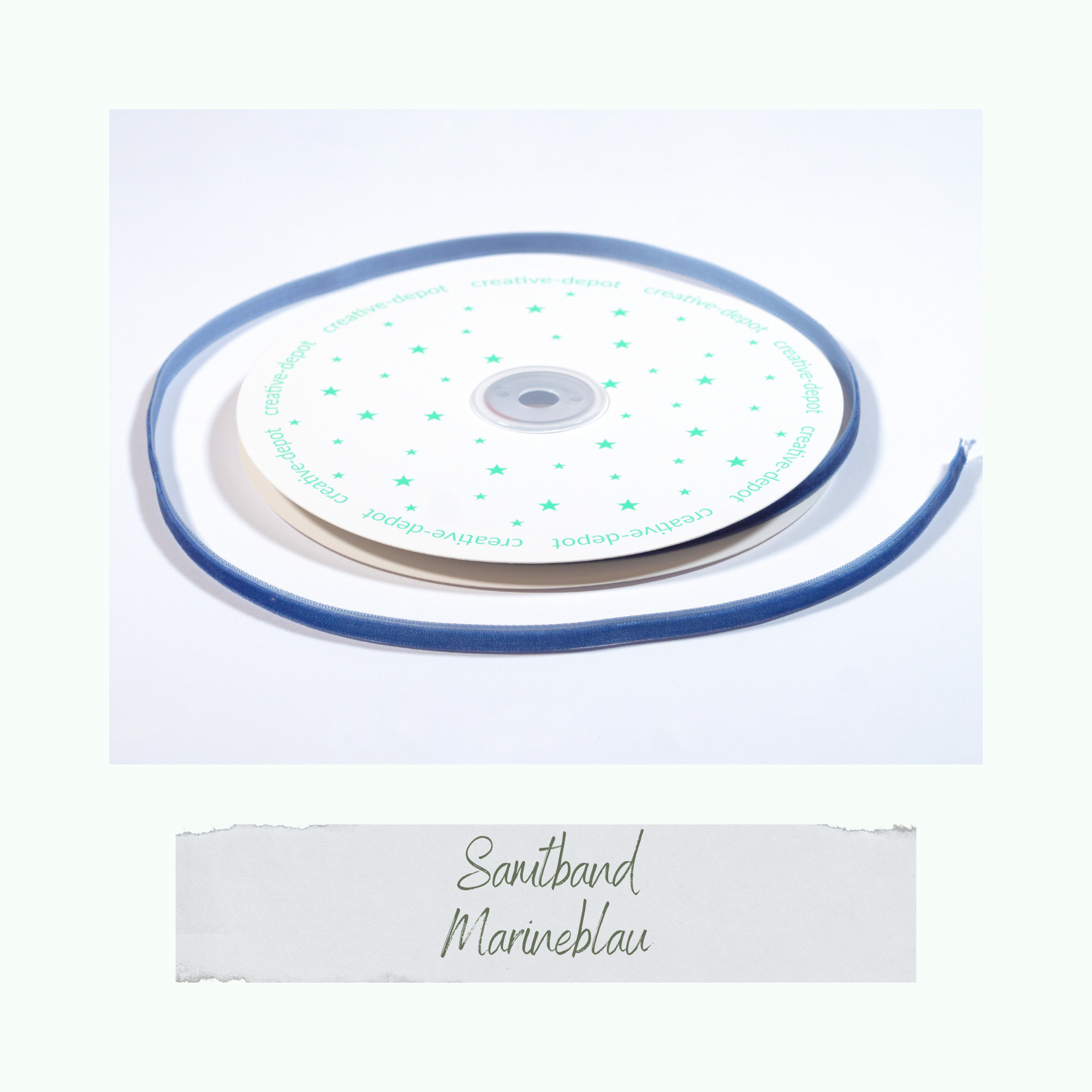 Samtband - Marineblau - Bänderliebe