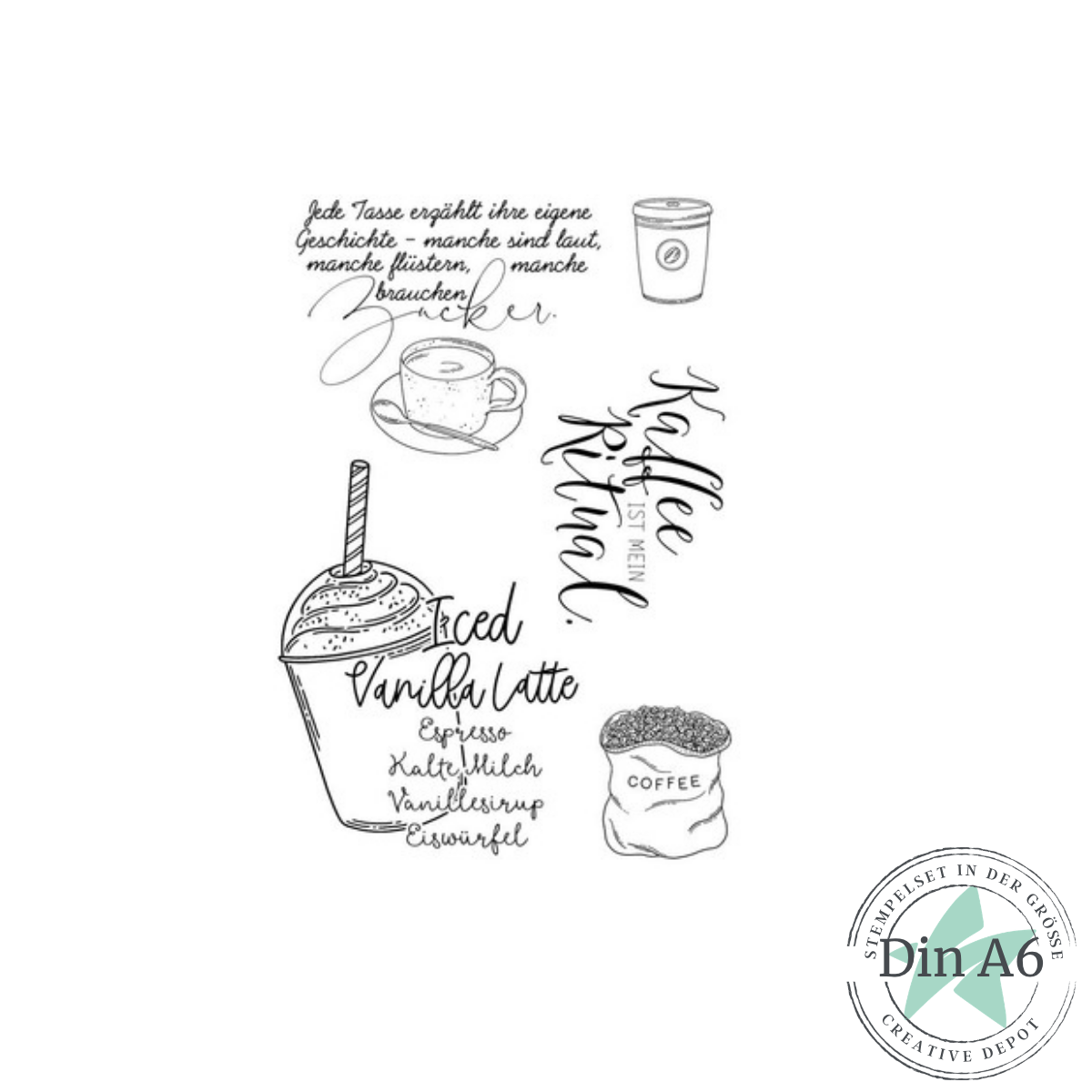 Stempelset - Kaffeejournaling II