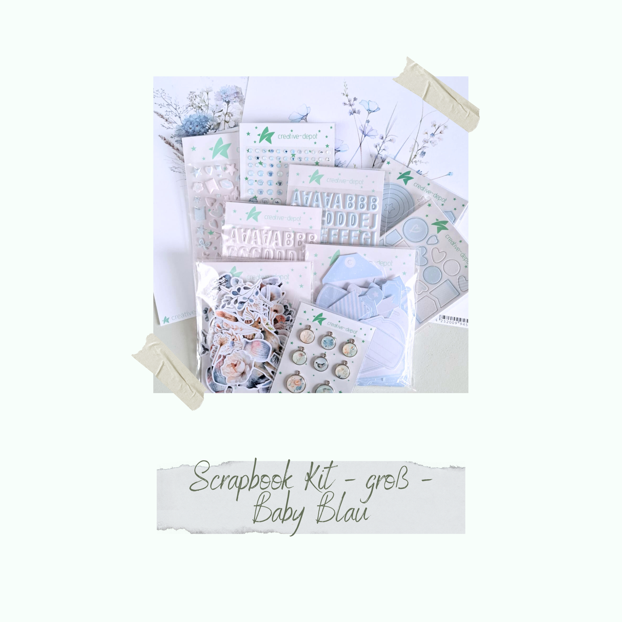 Kit de scrapbooking - grand - Baby Blau - Layoutliebe