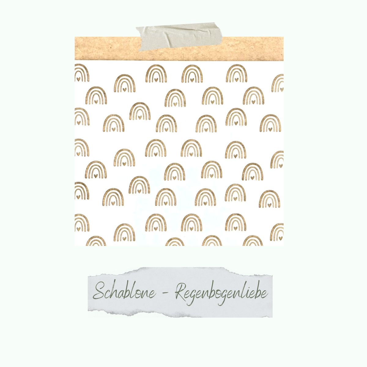 CD-SC-039-Schablone-Regenbogenliebe Schablone - Regenbogenliebe