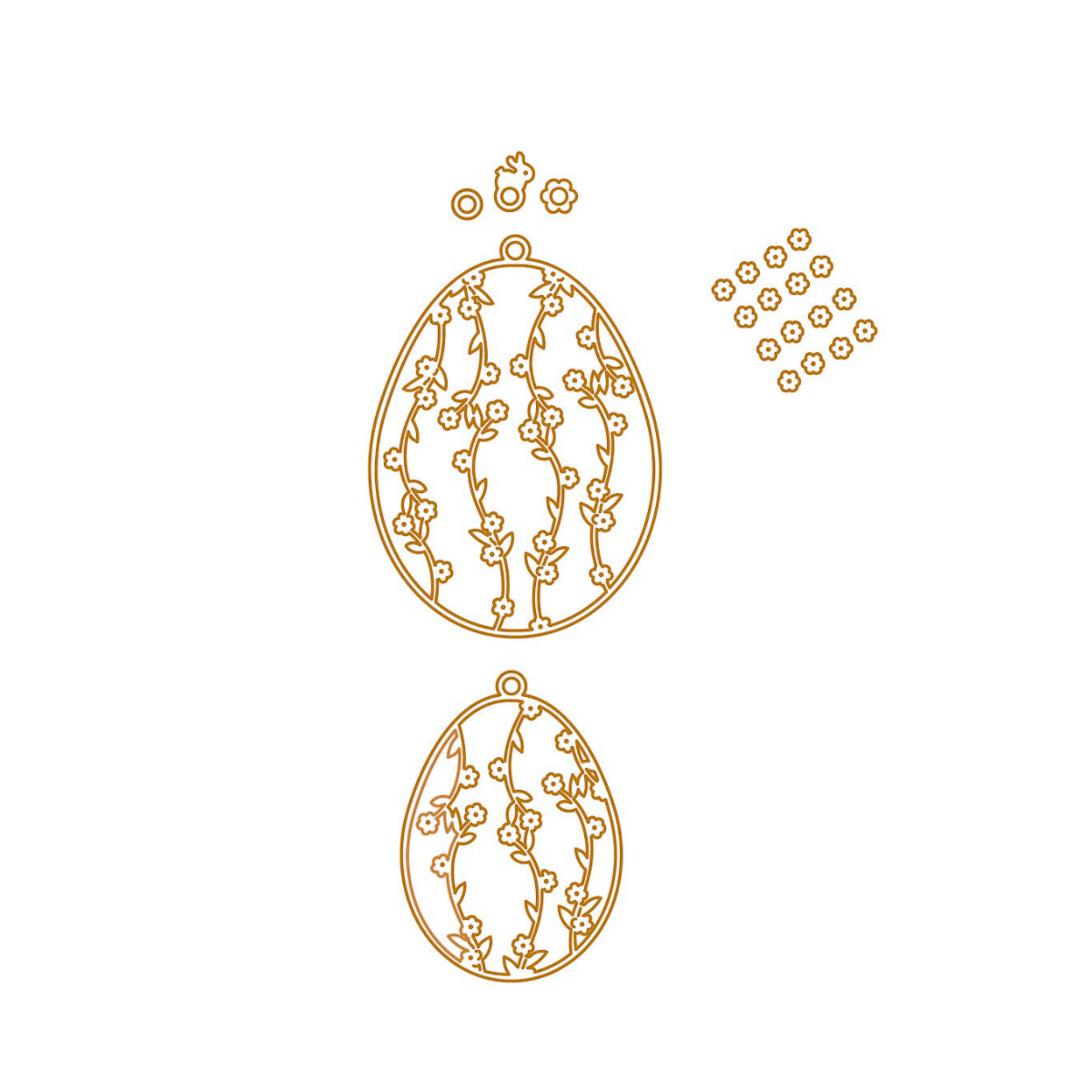 Die - Blütenranken Ostereier