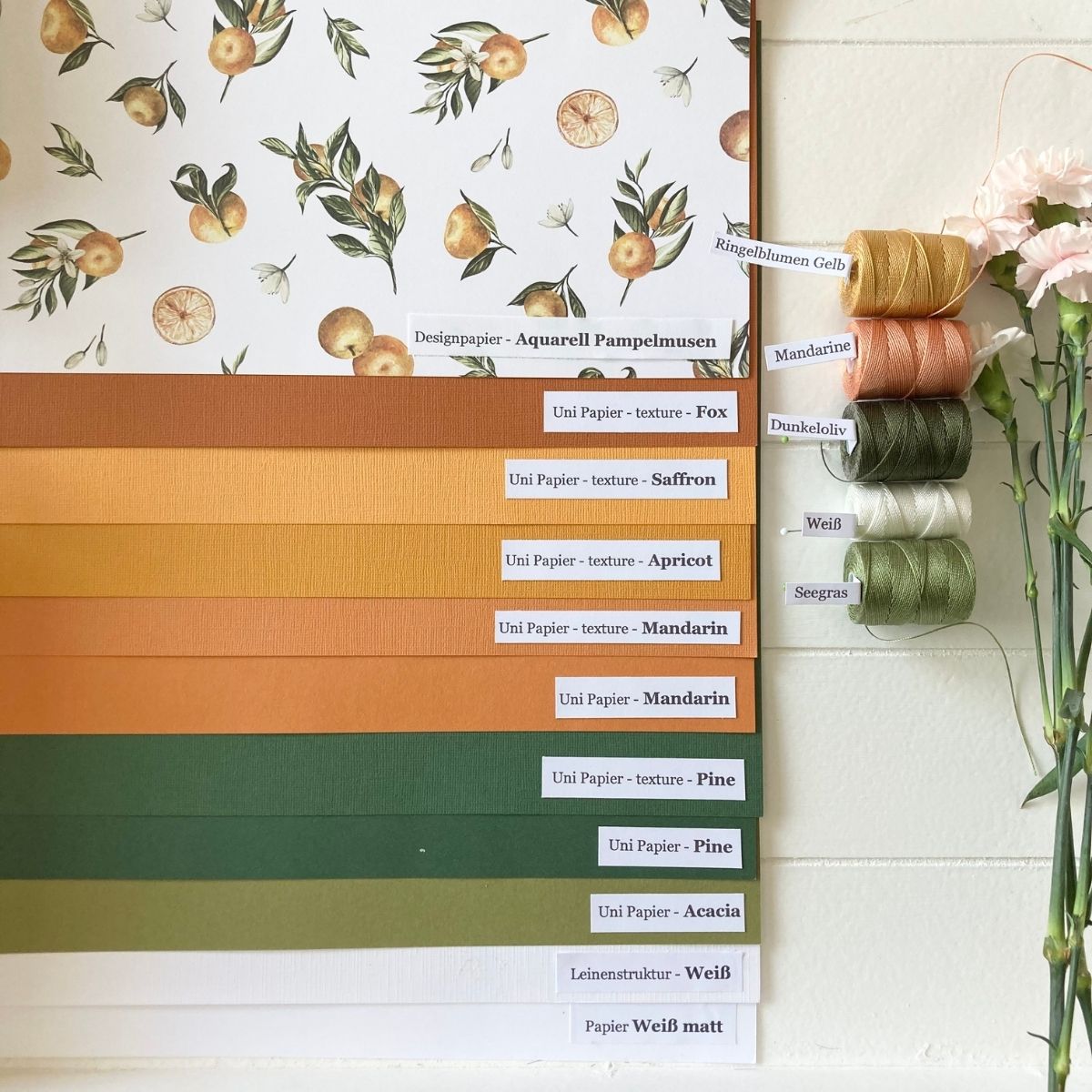 Designpapier-Aquarell-Pampelmusen