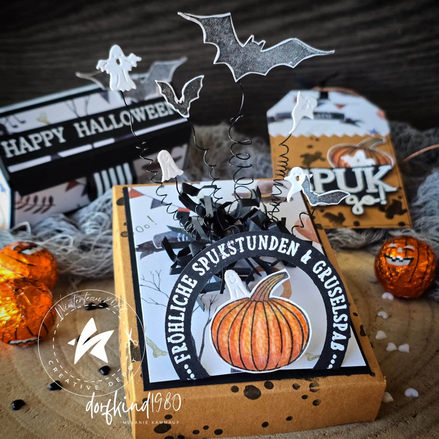 Designpapier - Boo Halloween - Nur noch solange der Vorrat reicht