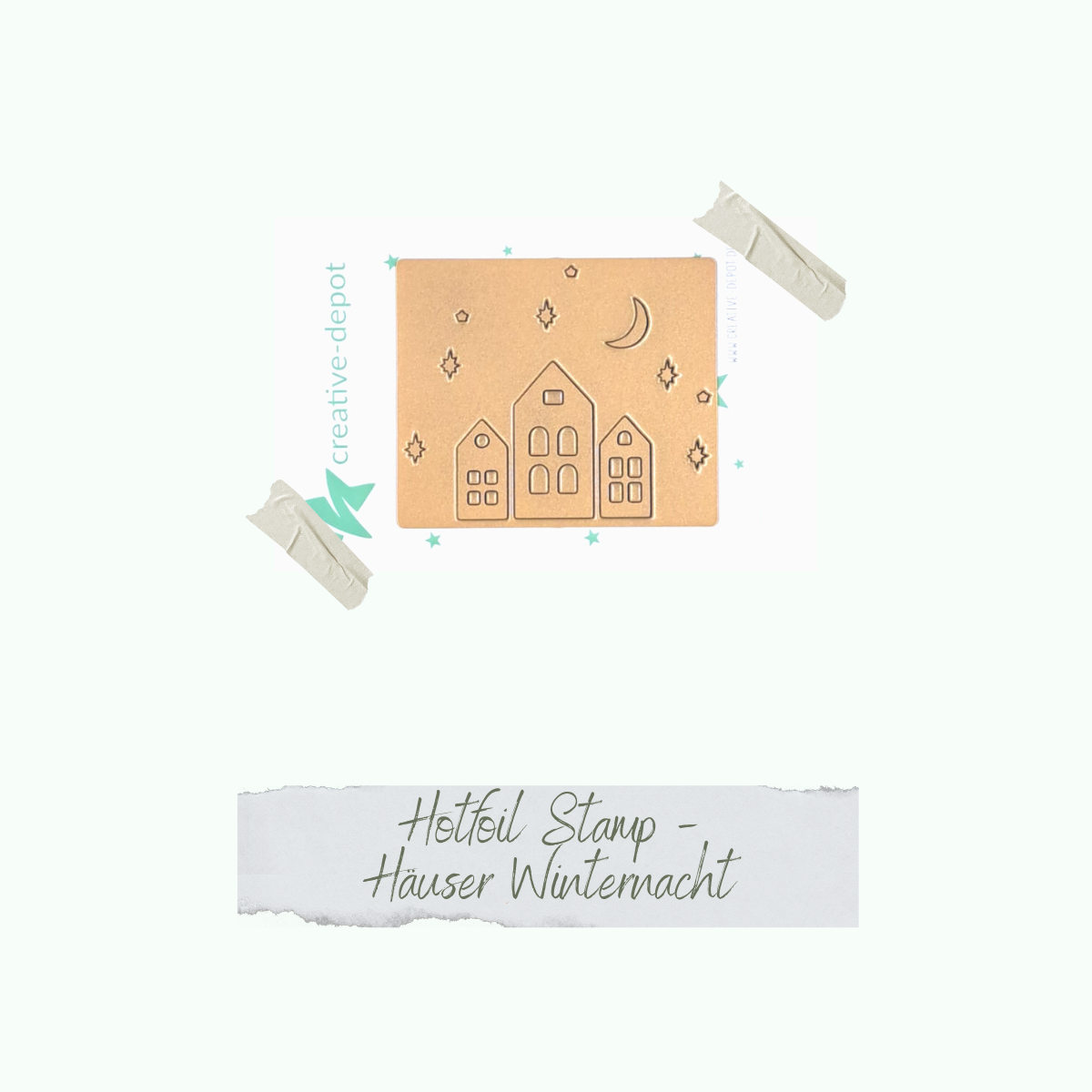 CD-HF-045 Hotfoil Stamp - Häuser Winternacht