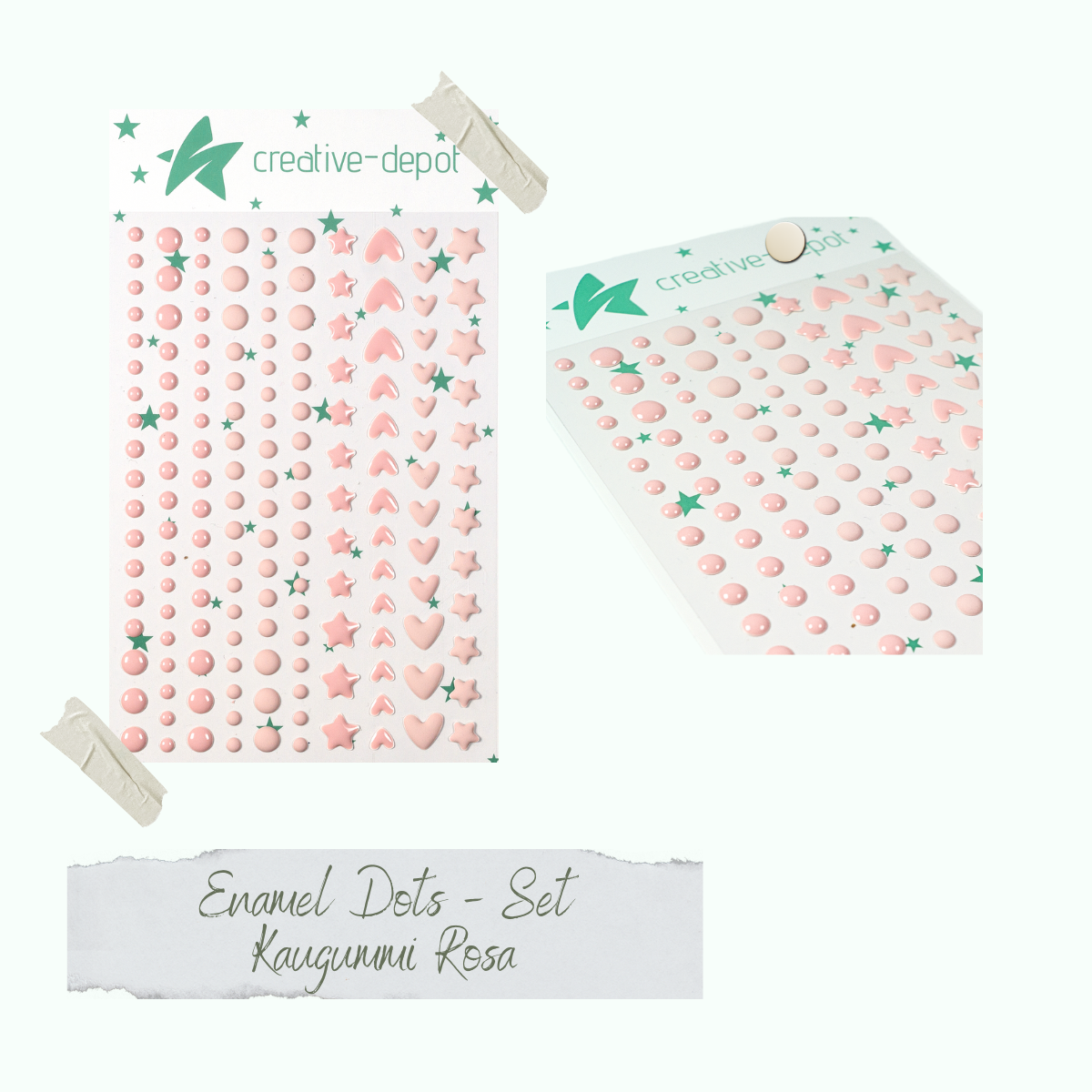 CD-ED-049_Kaugummi-Rosa Enamel Dots - Kaugummi Rosa
