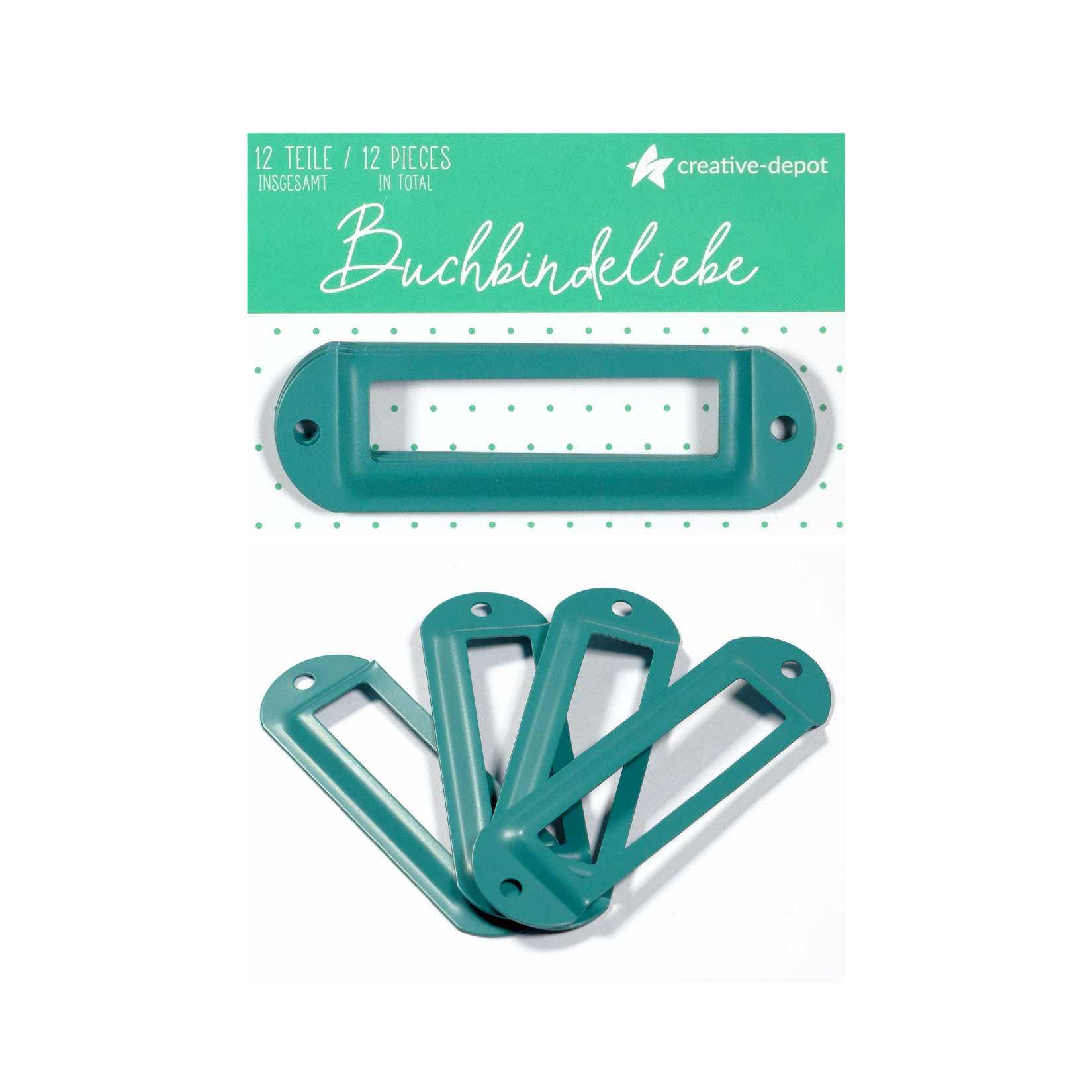 Etikettenhalter - Salbei - Matt - Buchbindeliebe