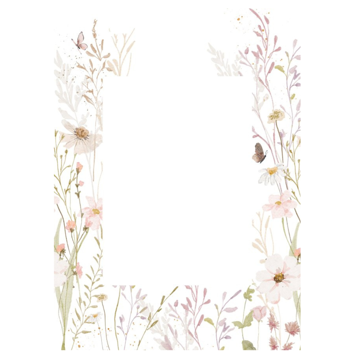 Notizblock - Blütenrahmen - 10,5 x 14,8 cm