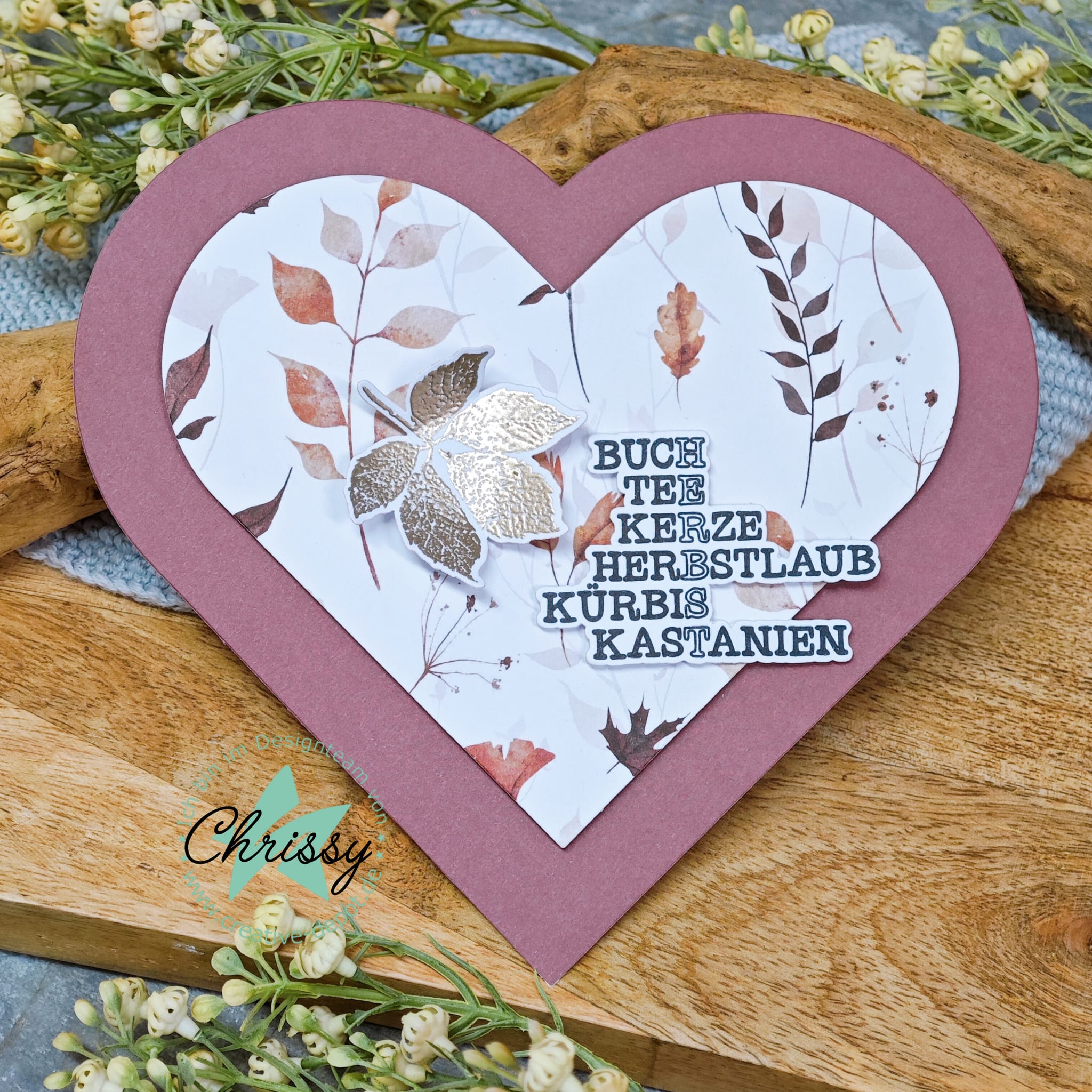 Designpapier - Herbsttraum - Doppelseitig bedruckt