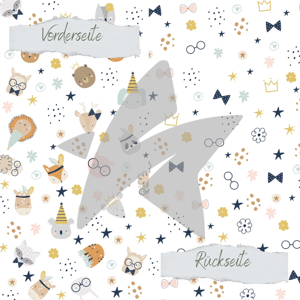 CD-DP-674-Designline-Party-Animals Papier à dessin - Designline - Party Animals - Imprimé recto verso