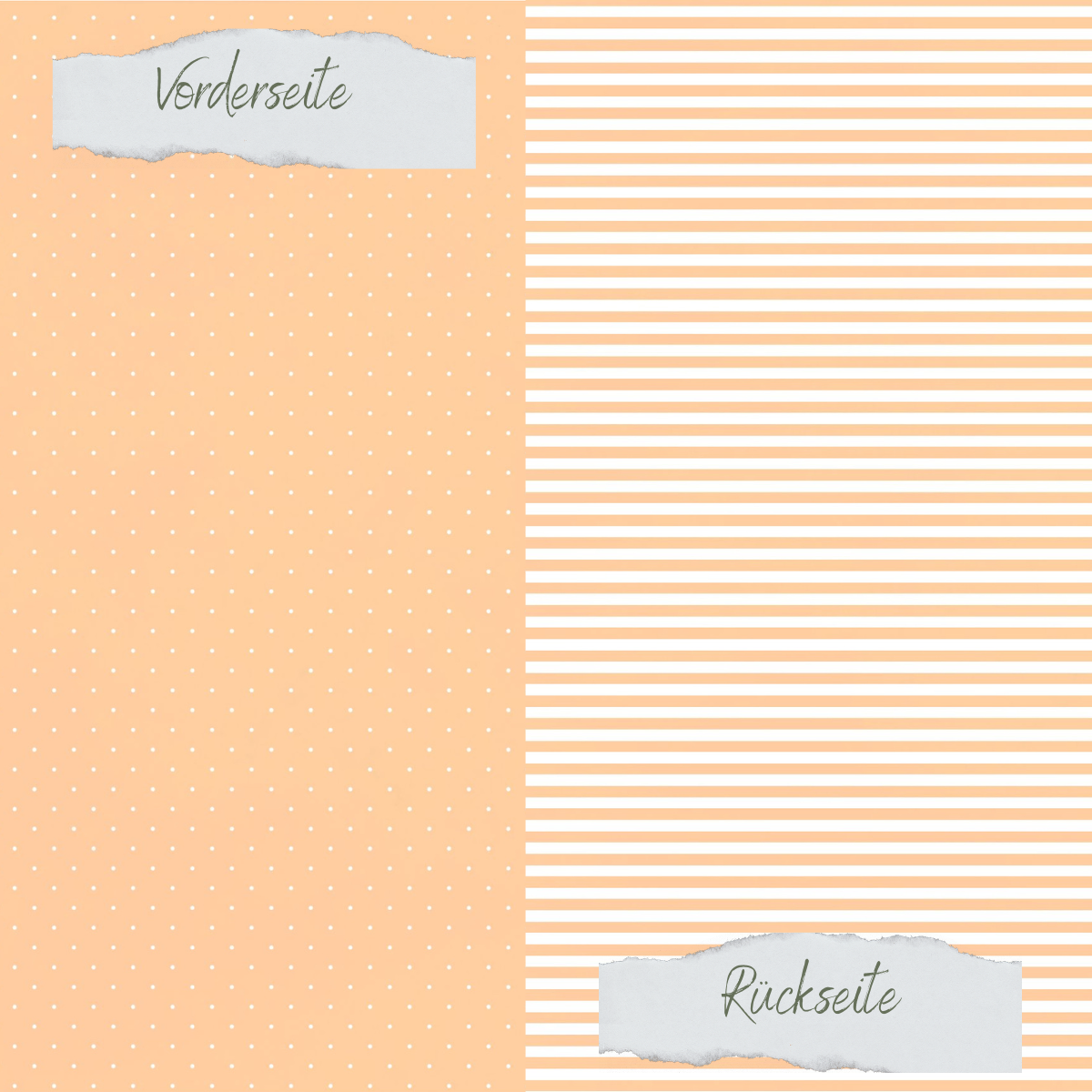 Papel de diseño - Basic - Aprikosenmousse - Mini Pünktchen + Schmale Streifen - Doppelseitig bedruckt Papel de diseño - Basic - Aprikosenmousse - Mini Pünktchen + Schmale Streifen - Doppelseitig bedruckt