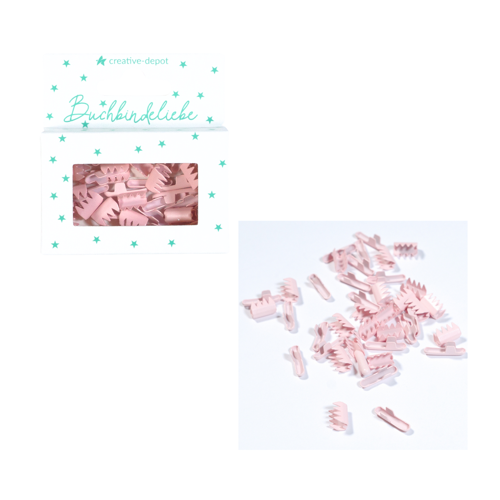 Splinte - Baby Rosa - Matt - Buchbindeliebe - 40 Stück