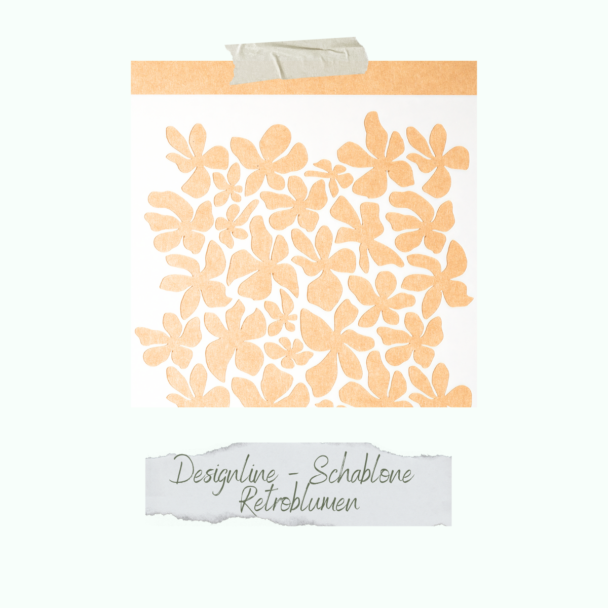 CD-SC-072_Designline-Retroblumen Schablone - Designline - Retroblumen