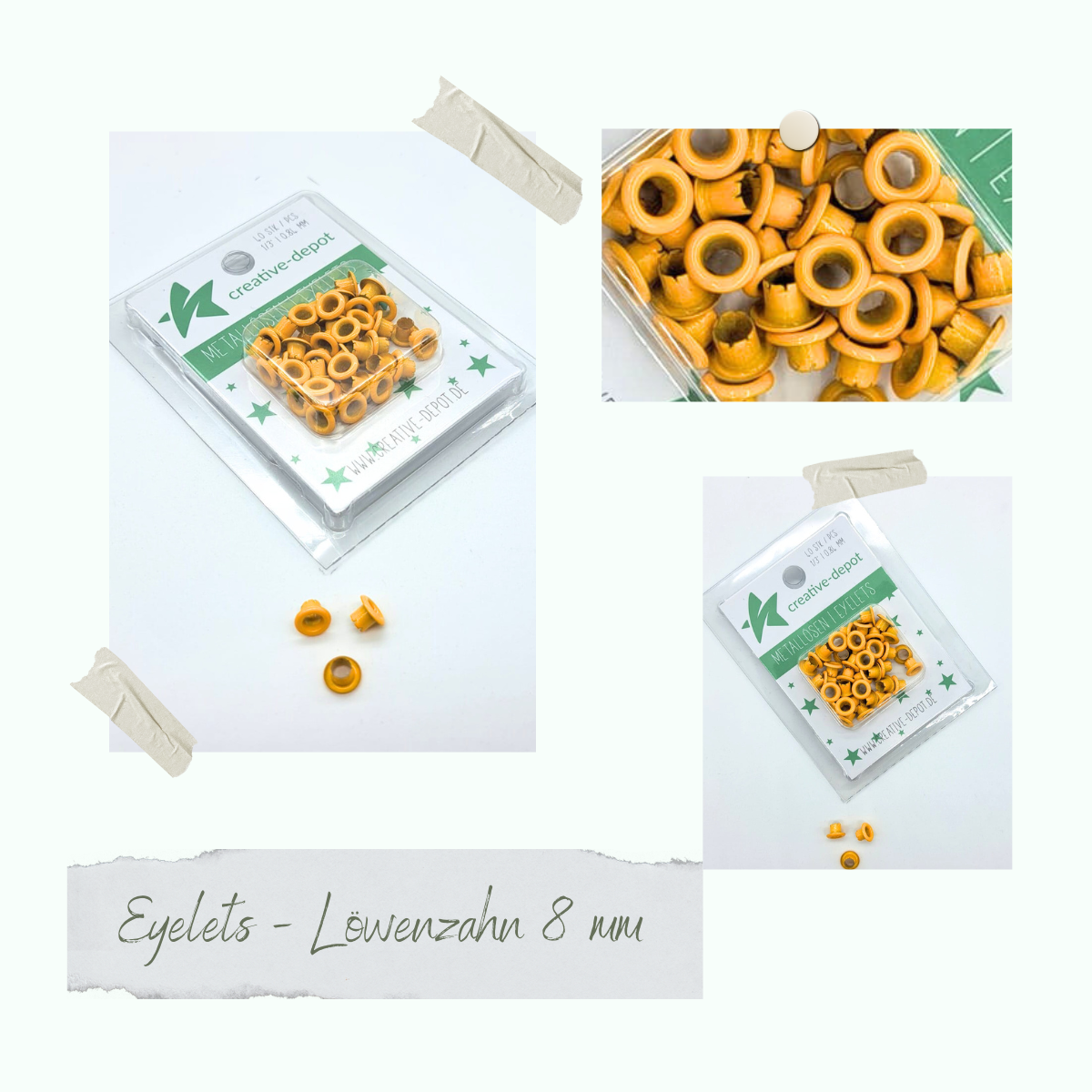 CD-EY-022 Eyelets - Löwenzahn - 8mm