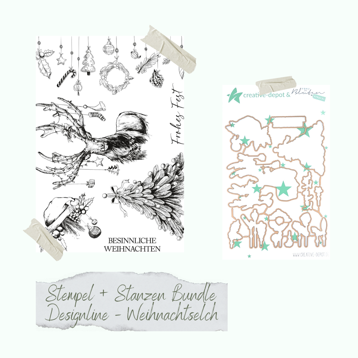 Bundle - Stamp Set & Dies - Designline - Weihnachtselch