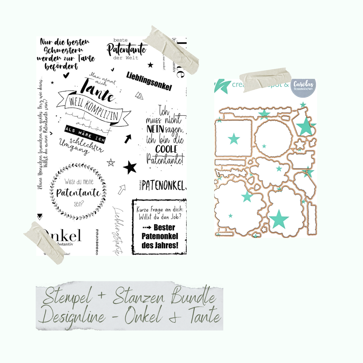 CD-BL-12421123 Bundle - Designline - Onkel und Tante Stempelset & Stanzen