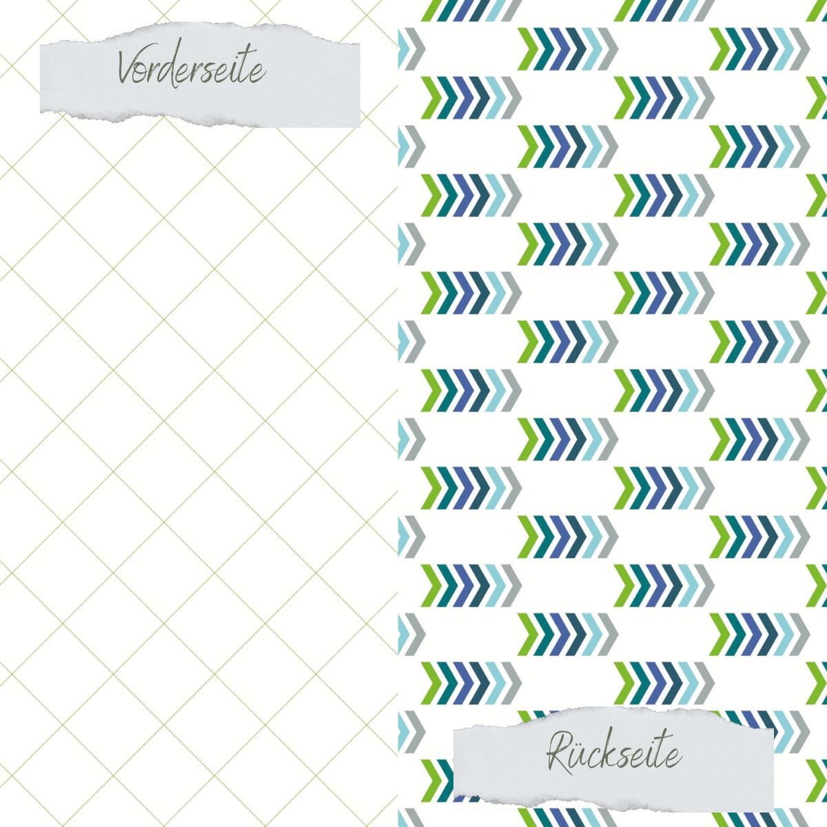 Designpapier - Designline - Scrapliebe - Reise - Karos - Doppelseitig bedruckt