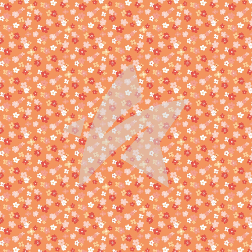 DP-525-Designline-Blumen-auf-Orange Designpapier - Designline - Blumen auf Orange - Nur noch solange der Vorrat reicht