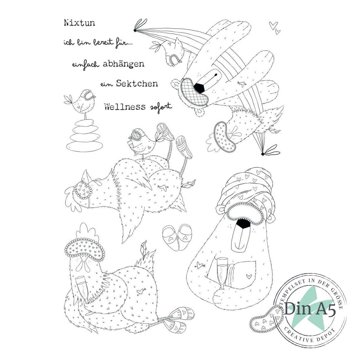 Stempelset - Wellness-Freunde
