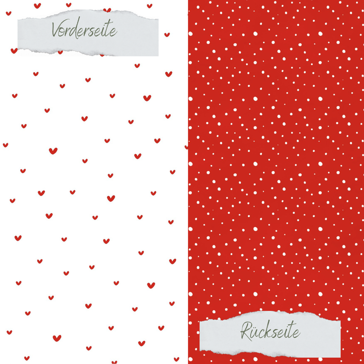 Papel de diseño - Basic - Weihnachtsrot - Doodle Herzen + Sprenkel - Doppelseitig bedruckt Papel de diseño - Basic - Weihnachtsrot - Doodle Herzen + Sprenkel - Doppelseitig bedruckt