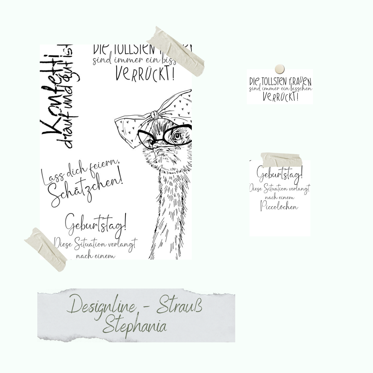 !!!Vorbestellung!!! Stempelset - Designline - Strauß Stephania