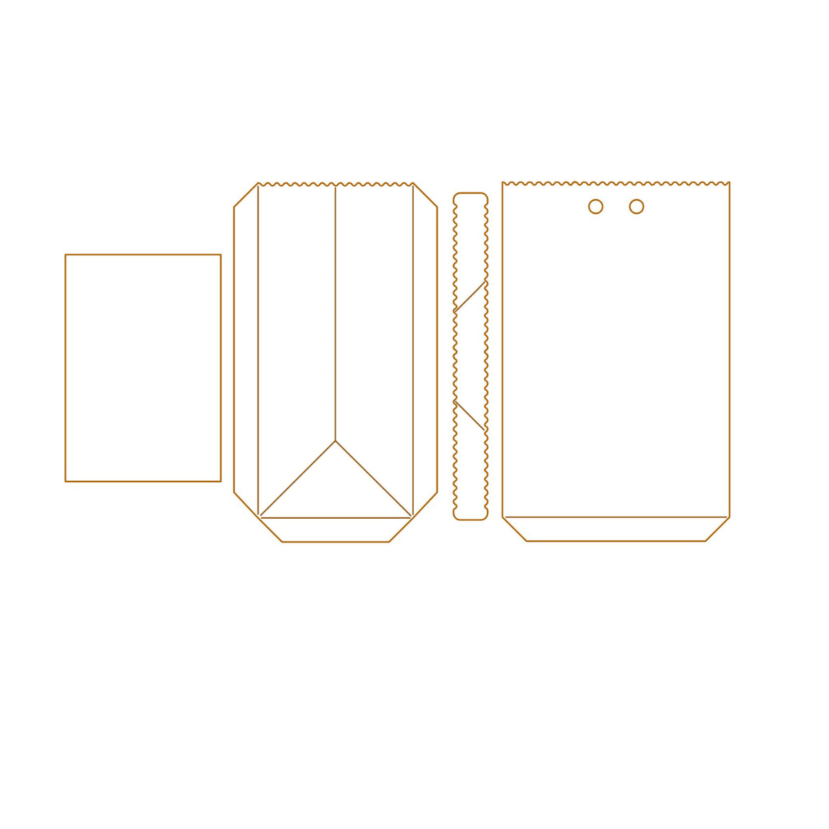 Die - Papiertüte mit Wellenrand