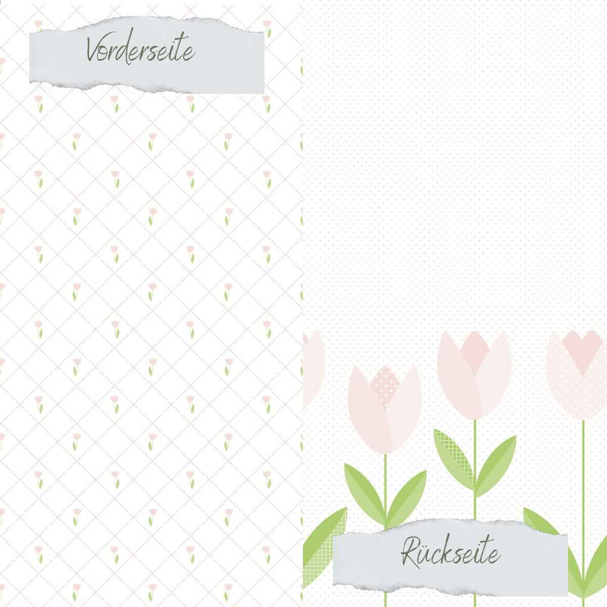 Designpapier - Scrapliebe - Tulpenliebe - Tulpen - Doppelseitig bedruckt