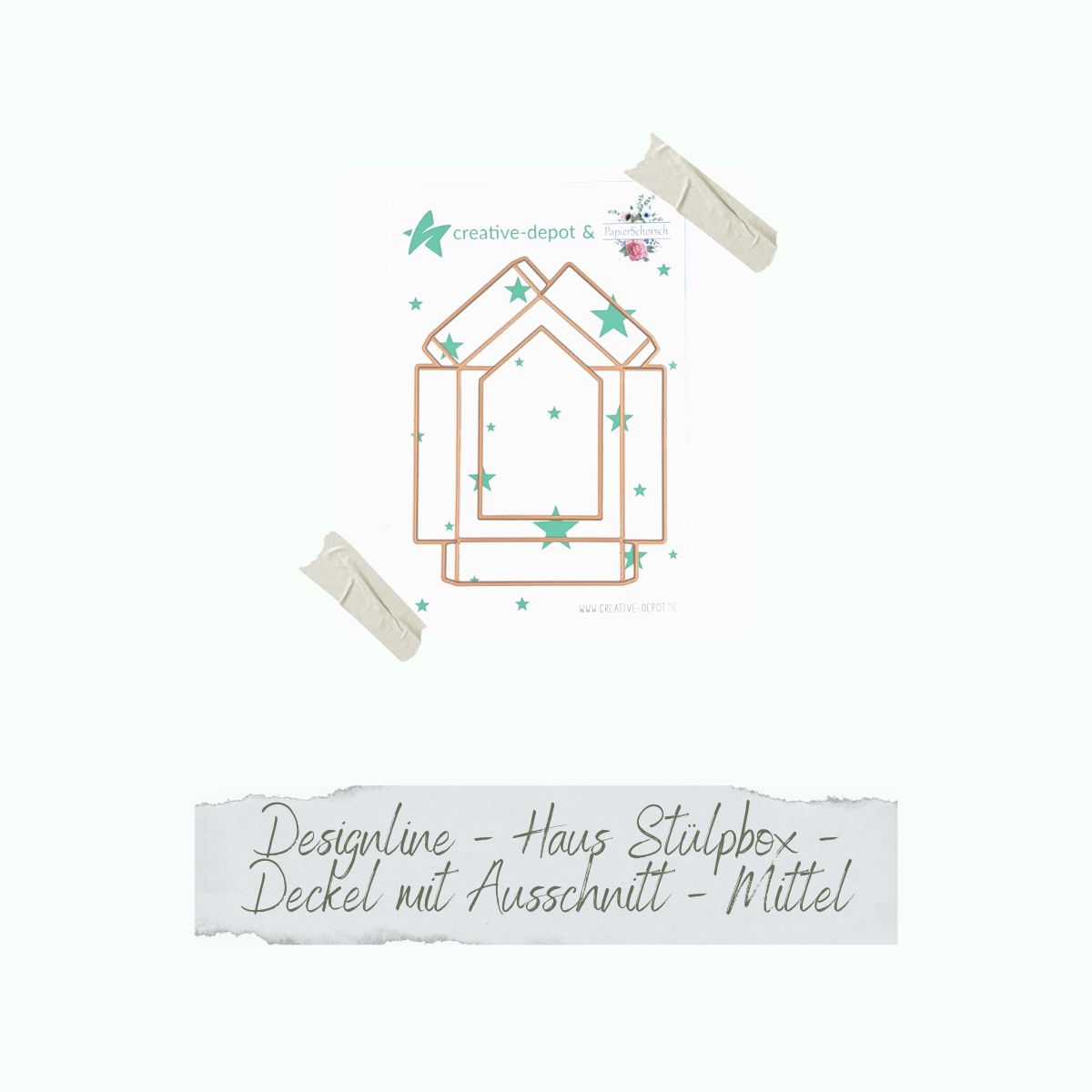 CD-Di-910-Designline-Haus-St-lpbox-Deckel-mit-Ausschnitt-mittel Die - Designline - Haus Stülpbox - Deckel mit Ausschnitt - mittel