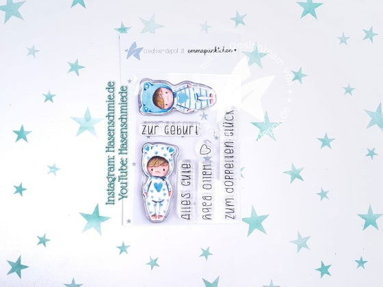 d58b9b07065e40a190da4de01324043c Stempelset - Designlinie - Hallo Baby