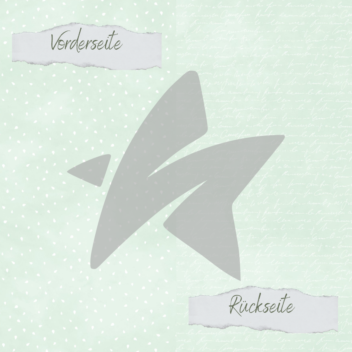 CD-BP-062 Papel de diseño - Basic - Babymint - Apfelkernchen + Schrift - Impreso por las dos caras
