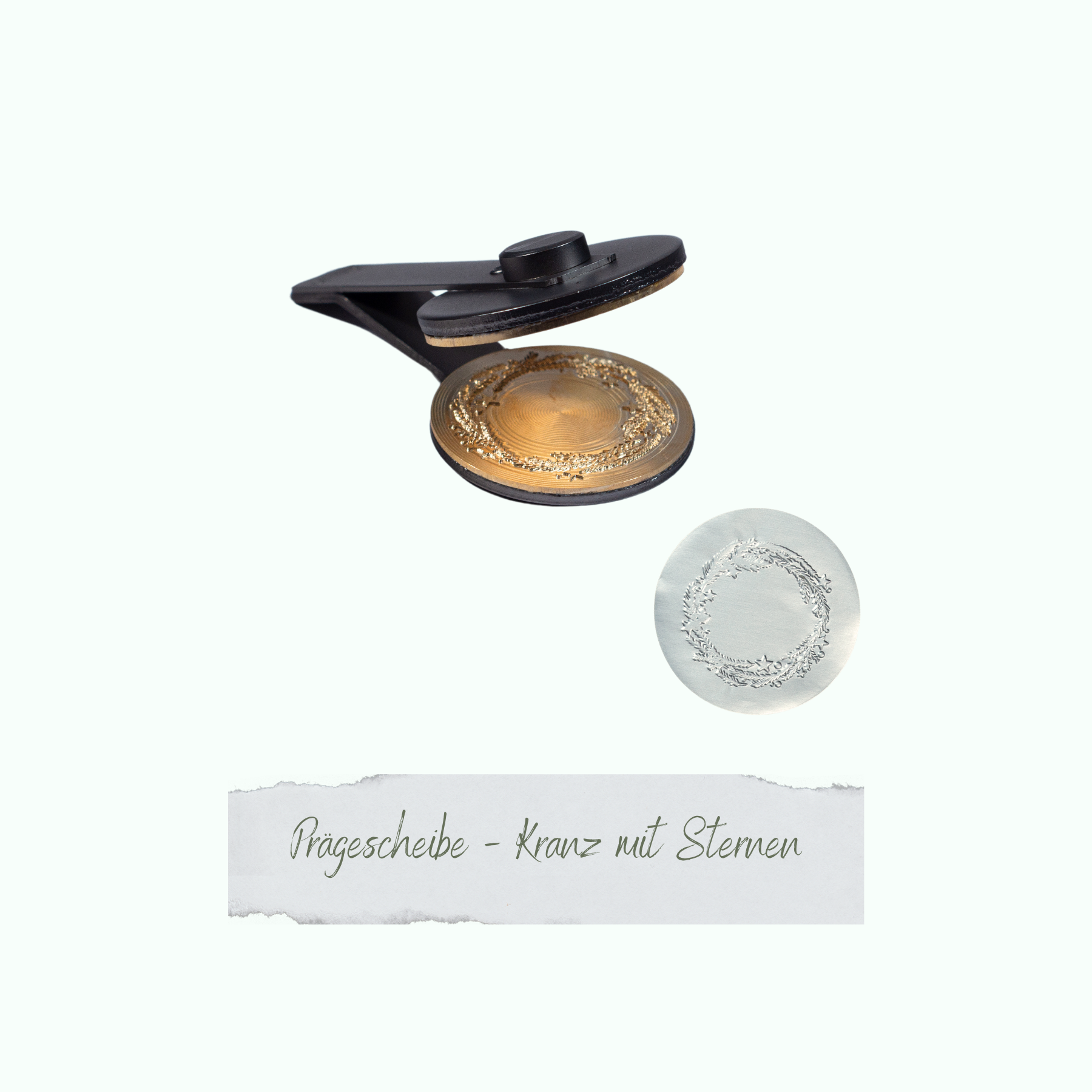 Prägescheibe - Kranz mit Sternen Prägescheibe - Kranz mit Sternen